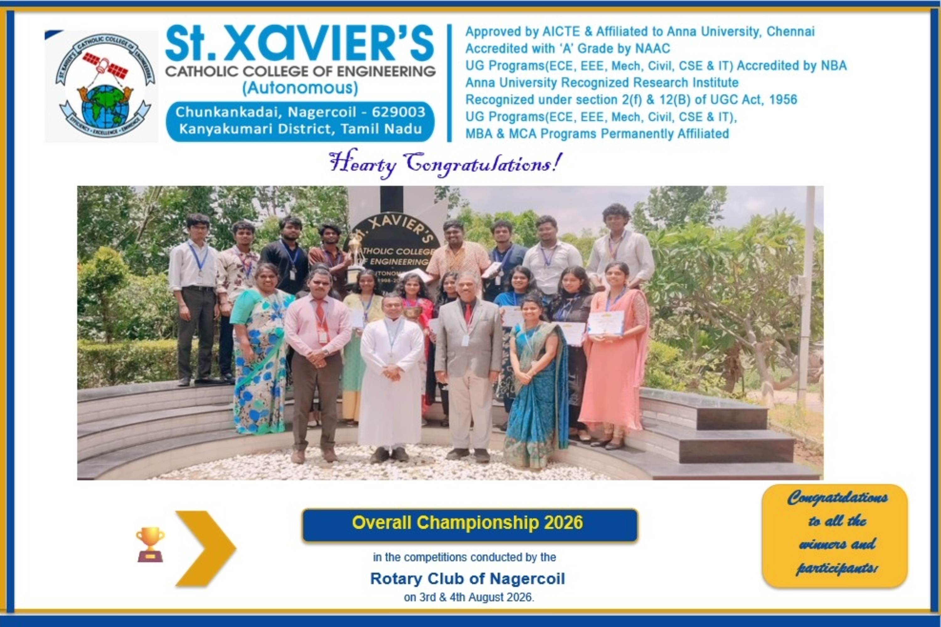Rotary Club -Overall Championship 2026